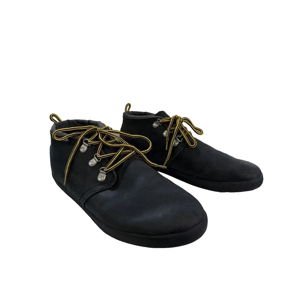 Sanuk Leather Chukka Boots Men's Size 13 Cargo Deluxe Black Casual Ankle Boots‎